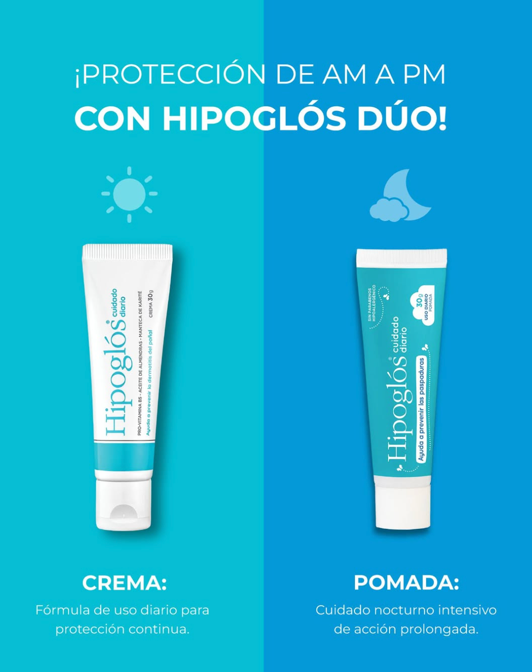 Cuidá la piel de tu bebé de día y de noche con Hipoglós