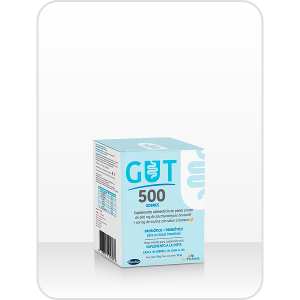 GUT 500 Probiótico | 10 Sobres