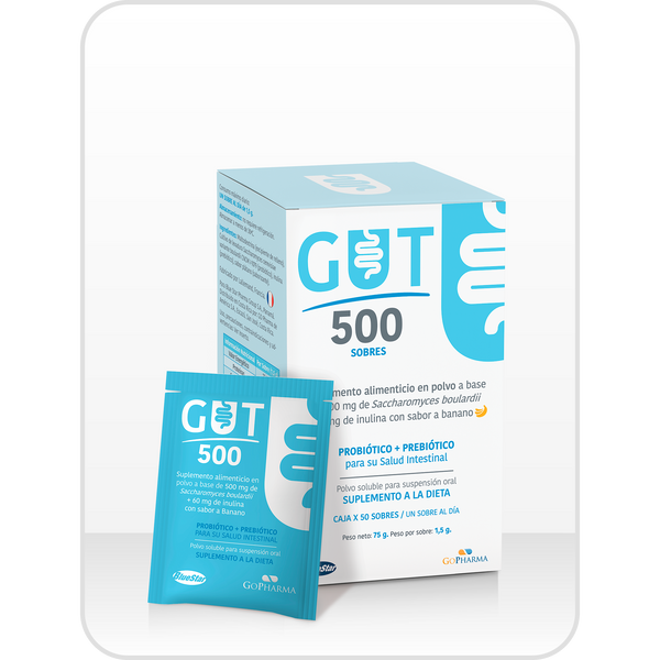 GUT 500 Probiótico | 50 Sobres